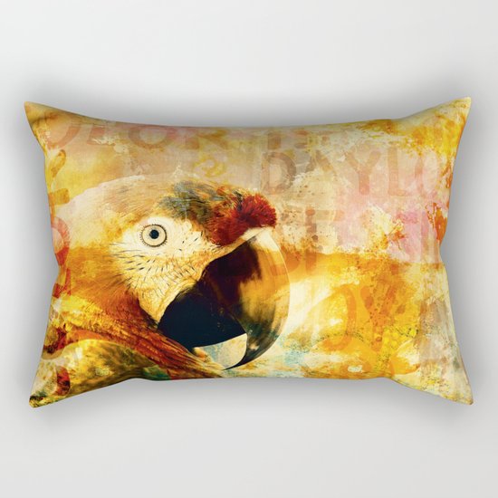 Crazy Parrot Rectangular Pillow
