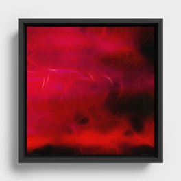 Red Modern Design Framed Canvas