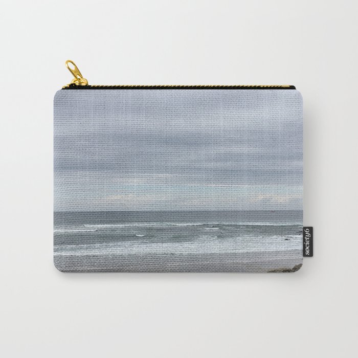 Cloudy Beach With Rocks Carry-All Pouch