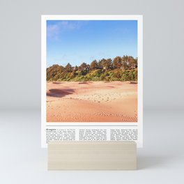 Oregon Coast Beach Golden Hour | Minimalist Photography in the PNW Mini Art Print