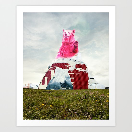 Bear Salute Art Print