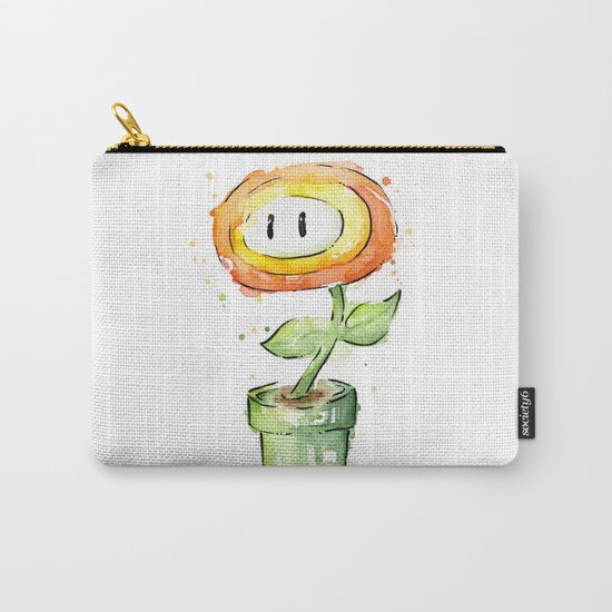 Fireflower Watercolor Painting Carry-All Pouch