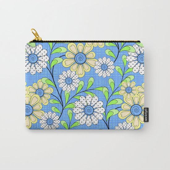 Bright floral pattern. Carry-All Pouch