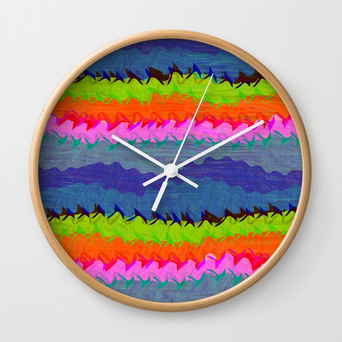 Vivid Stripes Wall Clock