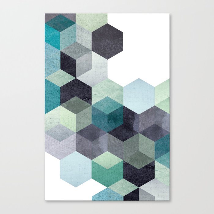 ABSTRACT GEOMETRIC COMPOSITION III Canvas Print