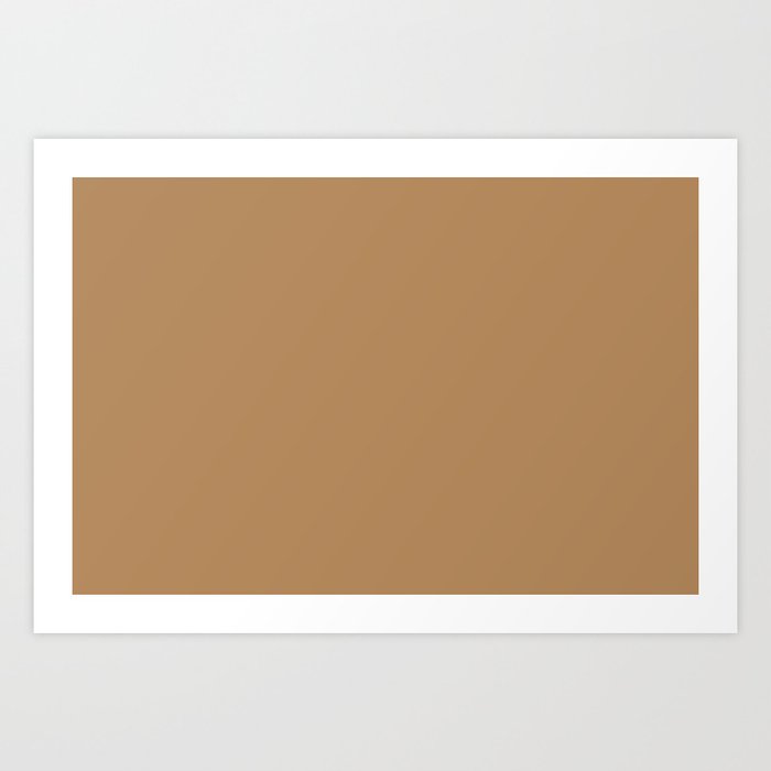 Warm Brown Solid Color Pairs Pantone Apple Cinnamon 17-1045 TCX - Shades of Orange Hues Art Print