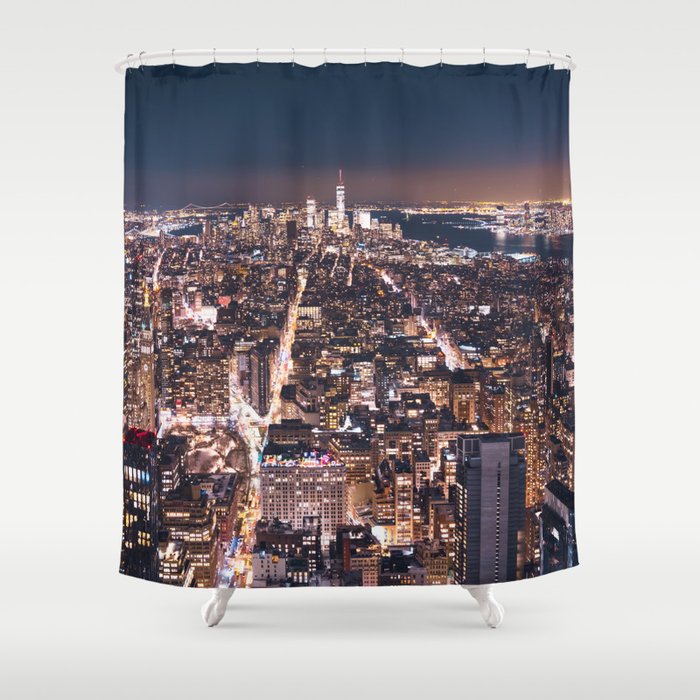 New York City Night Shower Curtain