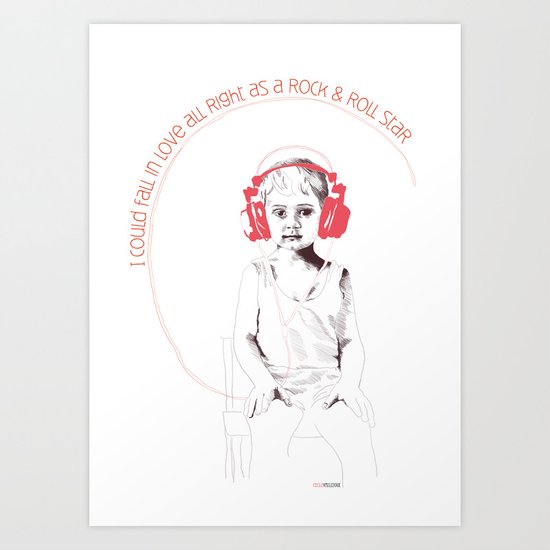 RocknRoll Boy Art Print