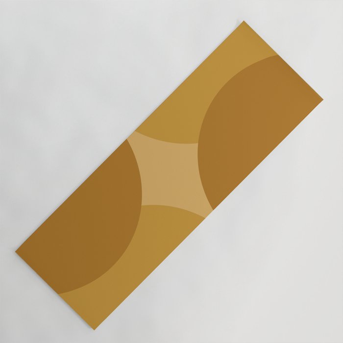 Mustard Yellow Semi-Cricles, Mid-Century Modern Arches Yoga Mat
