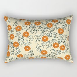 60s Floral Rectangular Pillow