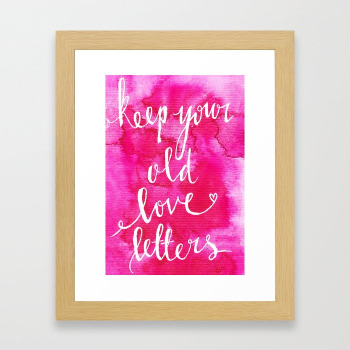 Wear sunscreen print - keep your old love letters Framed Art Print