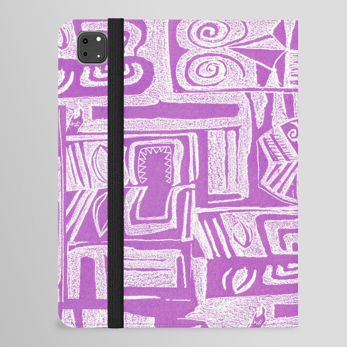 tribal pattern in lilac iPad Folio Case