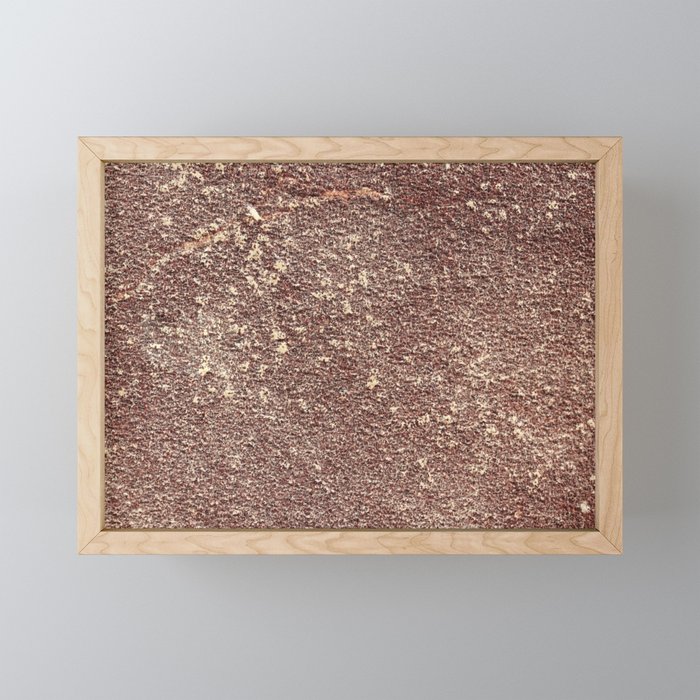 Burgundy Sandpaper Texture Framed Mini Art Print