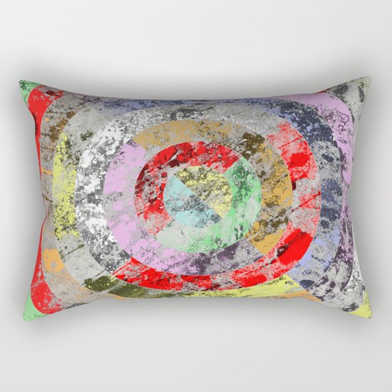 Textured Bullseye - Abstract, marble, pastel colours Rectangular Pillow