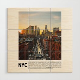 NYC Minimalism | Two Bridges | New York City Views Wood Wall Art