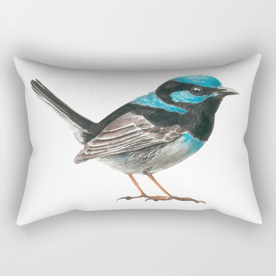 Fairy wren bird Rectangular Pillow