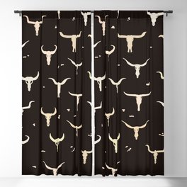 Cow Skulls Western Seamless Pattern Blackout Curtain