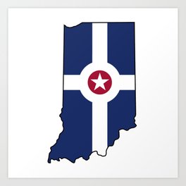 Indianapolis Indiana Flag Art Print