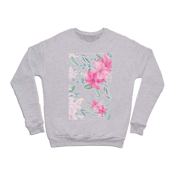 Pink Lillies Crewneck Sweatshirt