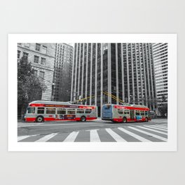 Buses Art Print