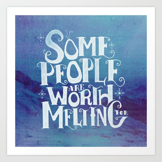 Happy Snowman Art Print