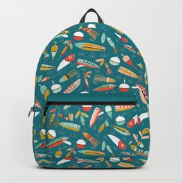Fishing Lures Blue Backpack