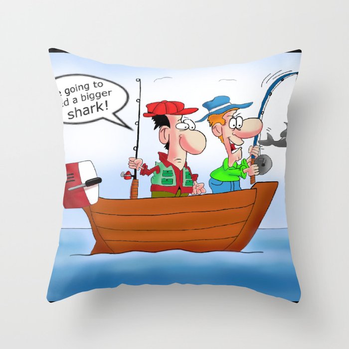 We're going to need a bigger shark! Throw Pillow