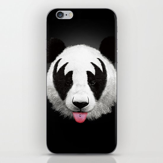 Kiss of a panda iPhone & iPod Skin