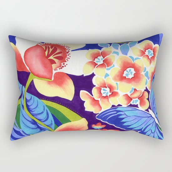 Whimsical Garden Rectangular Pillow