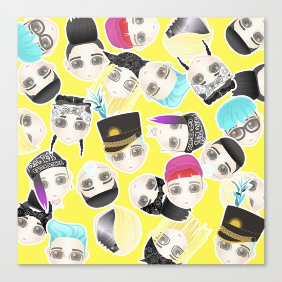 BIGBANG Collage (Yellow) Canvas Print