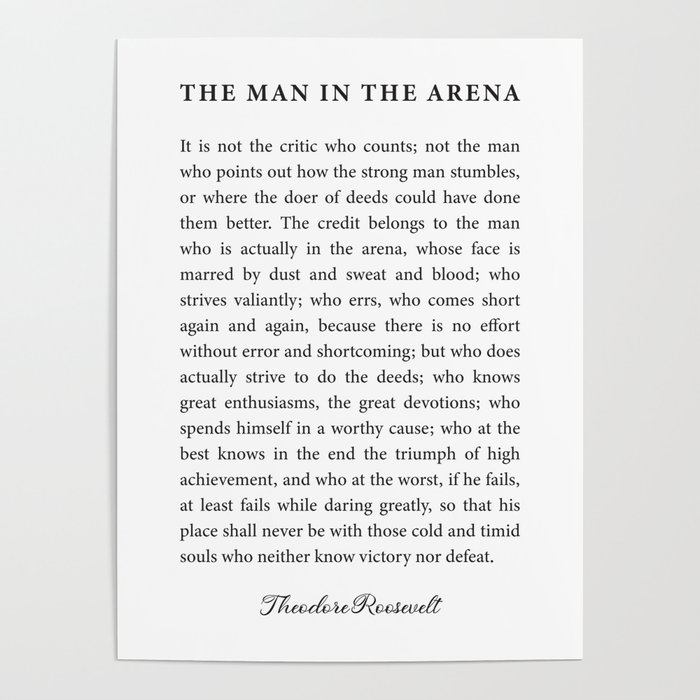 The Man In The Arena Poster