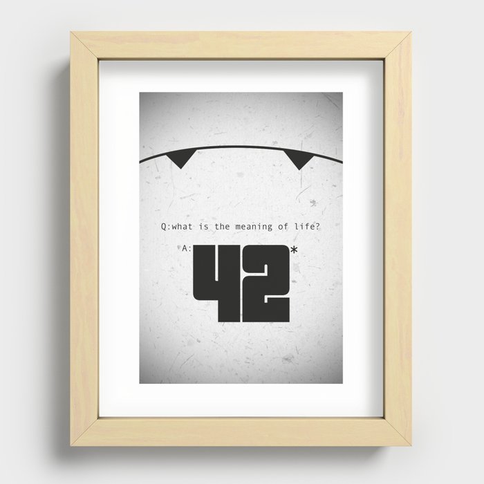The Hitchhiker's Guide to the Galaxy Recessed Framed Print