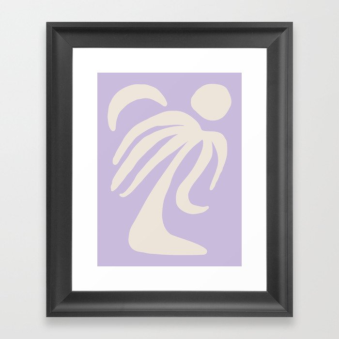 Palm Lilac Framed Art Print