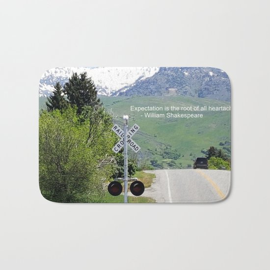 Shakespeare Expectation Quote Bath Mat