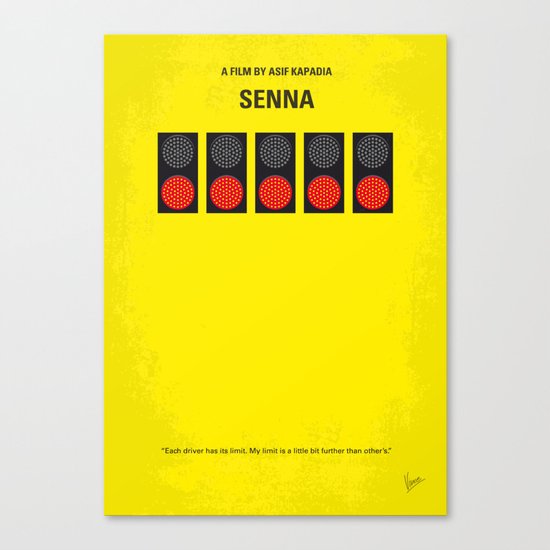 No075 My senna minimal movie poster Canvas Print