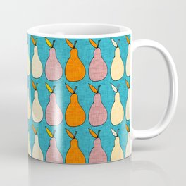 Pop Mod Fruit Pear Blue Mug