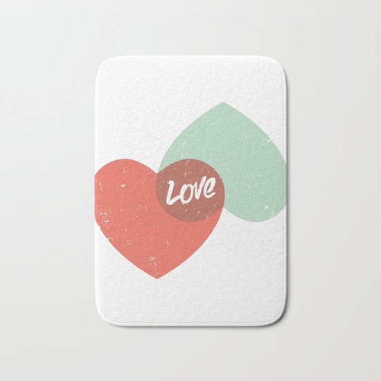 Two lovely hearts Bath Mat