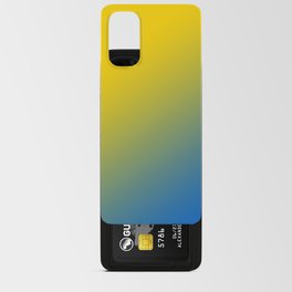 Blue and Yellow Solid Colors Ukraine Flag Colors Gradient 5 100% Commission Donated To IRC Read Bio Android Card Case