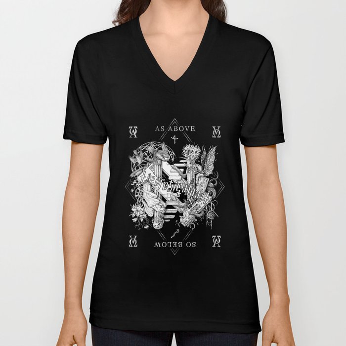 As above so below V Neck T Shirt