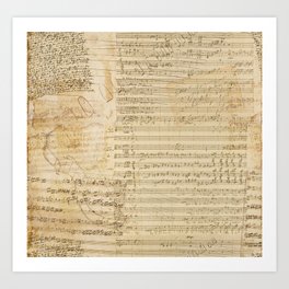 Classical music notations Art Print