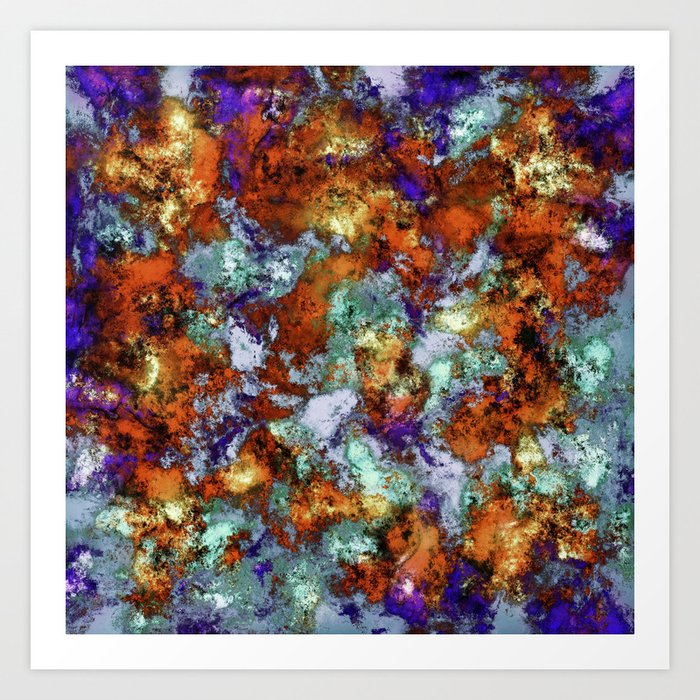 Stones sea and foam Art Print