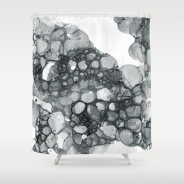 Ink Bubbles Shower Curtain