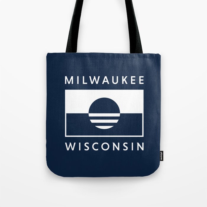 Milwaukee Wisconsin - Navy - People's Flag of Milwaukee Tote Bag