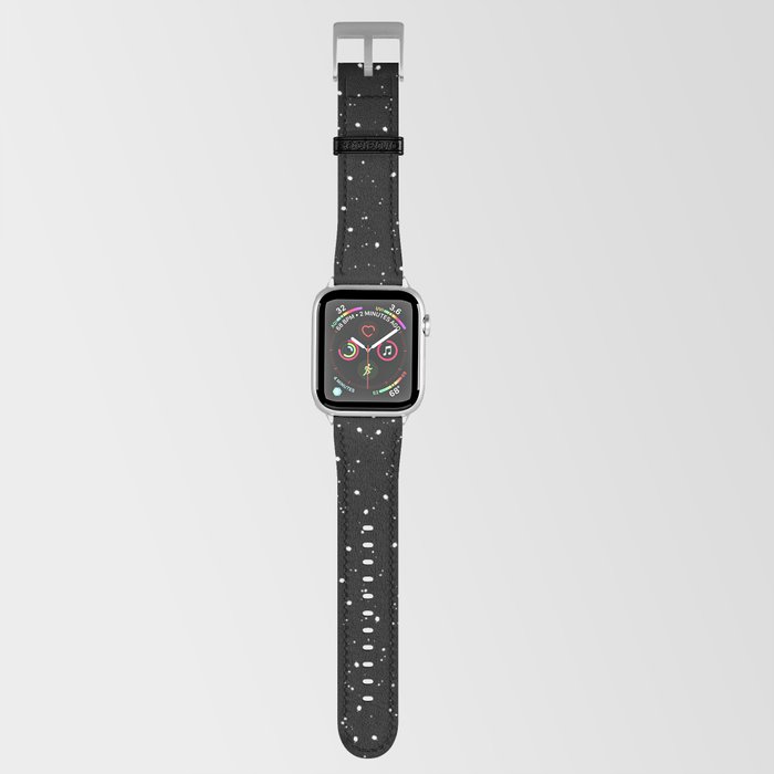 Simple Black and White Speckled Pattern Apple Watch Band