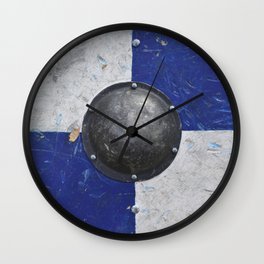 medieval shield texture Wall Clock