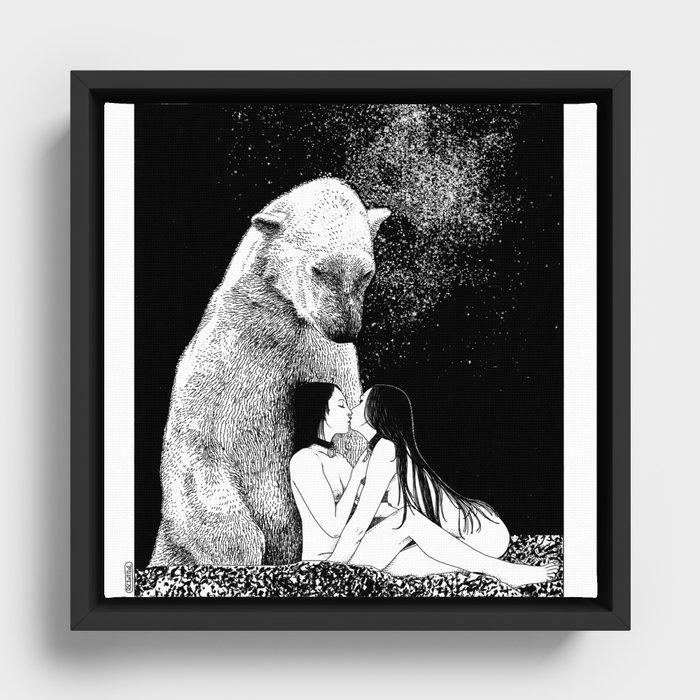 asc 257 - Le grand frère (The elder brother) - Night version Framed Canvas