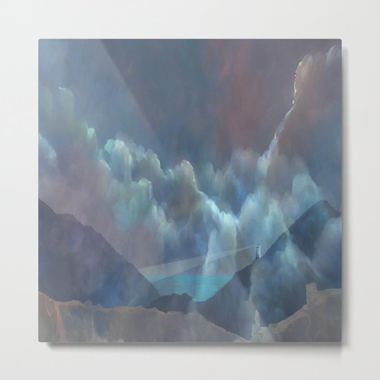 Distant Lighthouse Metal Print