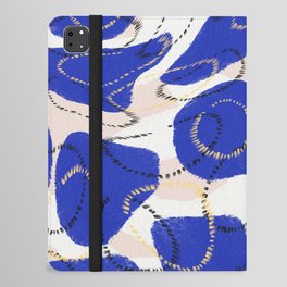 Warp big blue polka dot iPad Folio Case