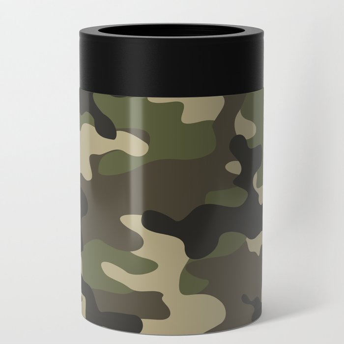 vintage military camouflage Can Cooler