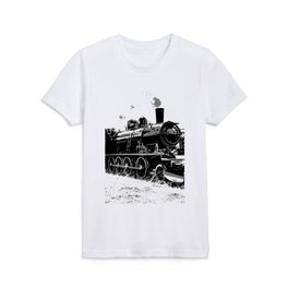 Riding the Rails - Vintage Steam Train Kids T Shirt